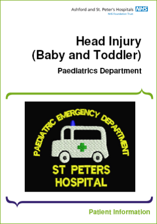 Click to download the Head Injury (baby and toddler) leaflet
