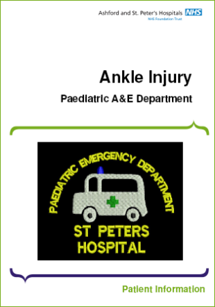 Click to download the Ankle injury leaflet