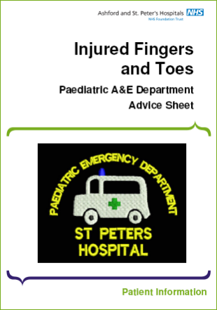 Click to download the Injured Fingers and Toes leaflet