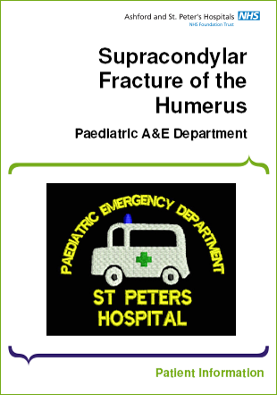 Click to download the Supracondylar Fracture of the Humerus leaflet