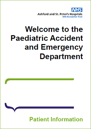 Click to download the Paediatric Accident and Emergency Department leaflet