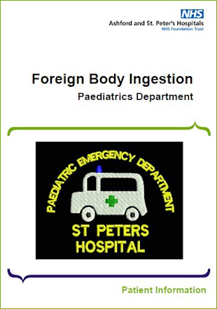 Click to download the Foreign Body Ingestion leaflet